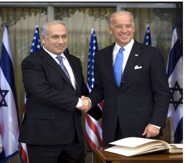 Netanyahu and Joe Biden meeting amidst the war